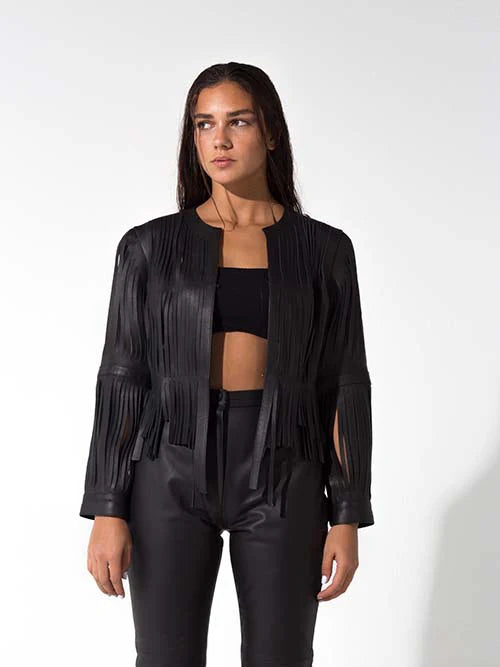 Ayla Leather Jacket – Black